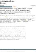 Cover page: Global endometrial DNA methylation analysis reveals insights into mQTL regulation and associated endometriosis disease risk and endometrial function