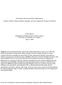 Cover page: Critical Race Theory and Policy Dispositions: A Study of White College Students, Empathy, and Their Support for Progressive Policies