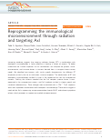 Cover page: Reprogramming the immunological microenvironment through radiation and targeting Axl