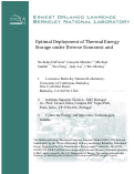 Cover page: Optimal Deployment of Thermal Energy Storage under Diverse Economic and Climate Conditions