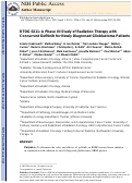 Cover page: RTOG 0211: A Phase 1/2 Study of Radiation Therapy With Concurrent Gefitinib for Newly Diagnosed Glioblastoma Patients