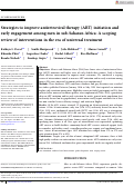 Cover page: Strategies to improve antiretroviral therapy (ART) initiation and early engagement among men in sub-Saharan Africa: A scoping review of interventions in the era of universal treatment