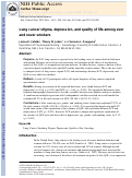 Cover page: Lung cancer stigma, depression, and quality of life among ever and never smokers