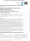 Cover page: Tobacco Pricing in Military Stores: Views of Military Policy Leaders.