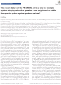 Cover page: The recent failure of the PROMESA clinical trial for multiple system atrophy raises the question—are polyphenols a viable therapeutic option against proteinopathies?