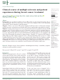 Cover page: Clinical course of multiple sclerosis and patient experiences during breast cancer treatment.