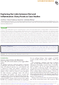 Cover page: Exploring the Links between Diet and Inflammation: Dairy Foods as Case Studies