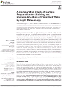 Cover page: A Comparative Study of Sample Preparation for Staining and Immunodetection of Plant Cell Walls by Light Microscopy