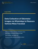 Cover page of Data Collection of Odometer Images via WhatsApp to Measure Vehicle Miles Traveled