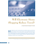Cover page: Will Electronic Home Shopping Reduce Travel?