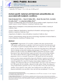 Cover page: Autism‐specific maternal anti‐fetal brain autoantibodies are associated with metabolic conditions