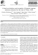 Cover page: A land use database and examples of biogenic isoprene emission estimates for the state of Texas, USA