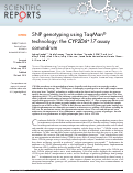 Cover page: SNP genotyping using TaqMan® technology: the CYP2D6*17 assay conundrum