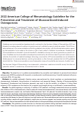 Cover page: 2022 American College of Rheumatology Guideline for the Prevention and Treatment of Glucocorticoid‐Induced Osteoporosis