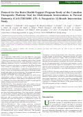 Cover page: Protocol for the Brain Health Support Program Study of the Canadian Therapeutic Platform Trial for Multidomain Interventions to Prevent Dementia (CAN-THUMBS UP): A Prospective 12-Month Intervention Study.