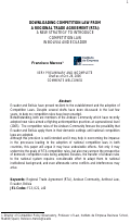 Cover page: Downloading Competition Law from a Regional Trade Agreement (RTA): A New Strategy to Introduce Competion Law in Bolivia and Ecuador