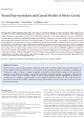 Cover page: Neural Representation and Causal Models in Motor Cortex