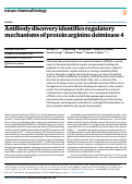 Cover page: Antibody discovery identifies regulatory mechanisms of protein arginine deiminase 4.
