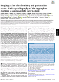 Cover page: Imaging active site chemistry and protonation states: NMR crystallography of the tryptophan synthase α-aminoacrylate intermediate