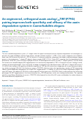 Cover page: An engineered, orthogonal auxin analog/AtTIR1(F79G) pairing improves both specificity and efficacy of the auxin degradation system in Caenorhabditis elegans.