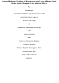 Cover page: Contact Mechanics Modeling of Homogeneous and Layered Elastic-Plastic Media: Surface Roughness and Adhesion Effects