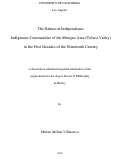 Cover page: The Nahuas at Independence: Indigenous Communities of the Metepec Area (Toluca Valley) in the First Decades of the Nineteenth Century