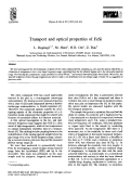 Cover page: Transport and optical properties of FeSi