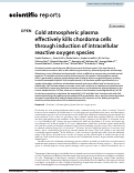 Cover page of Cold atmospheric plasma effectively kills chordoma cells through induction of intracellular reactive oxygen species
