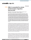 Cover page: EML1 is essential for retinal photoreceptor migration and survival