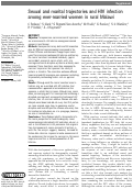 Cover page: Sexual and marital trajectories and HIV infection among ever-married women in rural Malawi