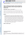 Cover page: Physical and Bioactive Properties of Glycosaminoglycan Hydrogels Modulated by Polymer Design Parameters and Polymer Ratio