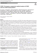 Cover page: COVID-19 in trauma: a propensity-matched analysis of COVID and non-COVID trauma patients