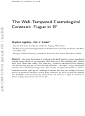 Cover page: The well-tempered cosmological constant: fugue in B♭