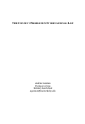 Cover page of The Consent Problem in International Law