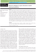 Cover page: Historical contingency in species interactions: towards niche‐based predictions