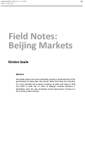 Cover page: Field Notes: Beijing Markets