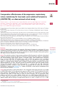 Cover page: Comparative effectiveness of decompressive craniectomy versus craniotomy for traumatic acute subdural hematoma (CENTER-TBI): an observational cohort study.
