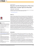 Cover page: Dopamine and the Development of Executive Dysfunction in Autism Spectrum Disorders