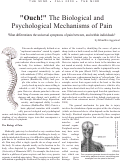 Cover page: "Ouch!" The Biological and Psychological Mechanisms of Pain