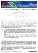 Cover page: E-Commerce in the United States: Leader or One of the Pack?