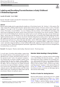 Cover page: Labeling and Describing Discrete Emotions in Early Childhood: A Relational Approach