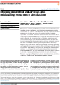 Cover page: Missing microbial eukaryotes and misleading meta-omic conclusions.