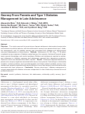 Cover page: Secrecy From Parents and Type 1 Diabetes Management in Late Adolescence.