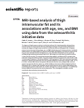 Cover page of MRI-based analysis of thigh intramuscular fat and its associations with age, sex, and BMI using data from the osteoarthritis initiative data.