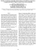 Cover page: Parallel vs Serial Issues in Reading Aloud: Evidence for Parallel Processing from a Computational Model of Japanese Kanji &amp; Kana Nonword Reading