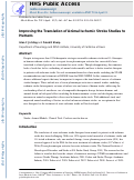 Cover page: Improving the translation of animal ischemic stroke studies to humans