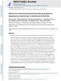 Cover page: Effects of an immersive psychosocial training program on depression and well-being: A randomized clinical trial.