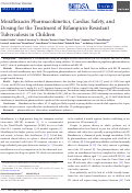 Cover page: Moxifloxacin Pharmacokinetics, Cardiac Safety, and Dosing for the Treatment of Rifampicin-Resistant Tuberculosis in Children