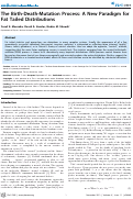 Cover page: The Birth-Death-Mutation Process: A New Paradigm for Fat Tailed Distributions