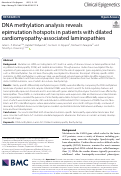 Cover page: DNA methylation analysis reveals epimutation hotspots in patients with dilated cardiomyopathy-associated laminopathies